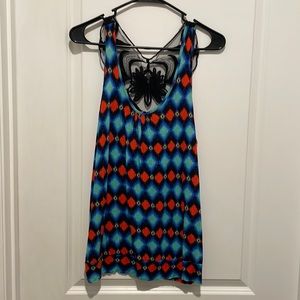 Colorful Sleeveless Top with Lace